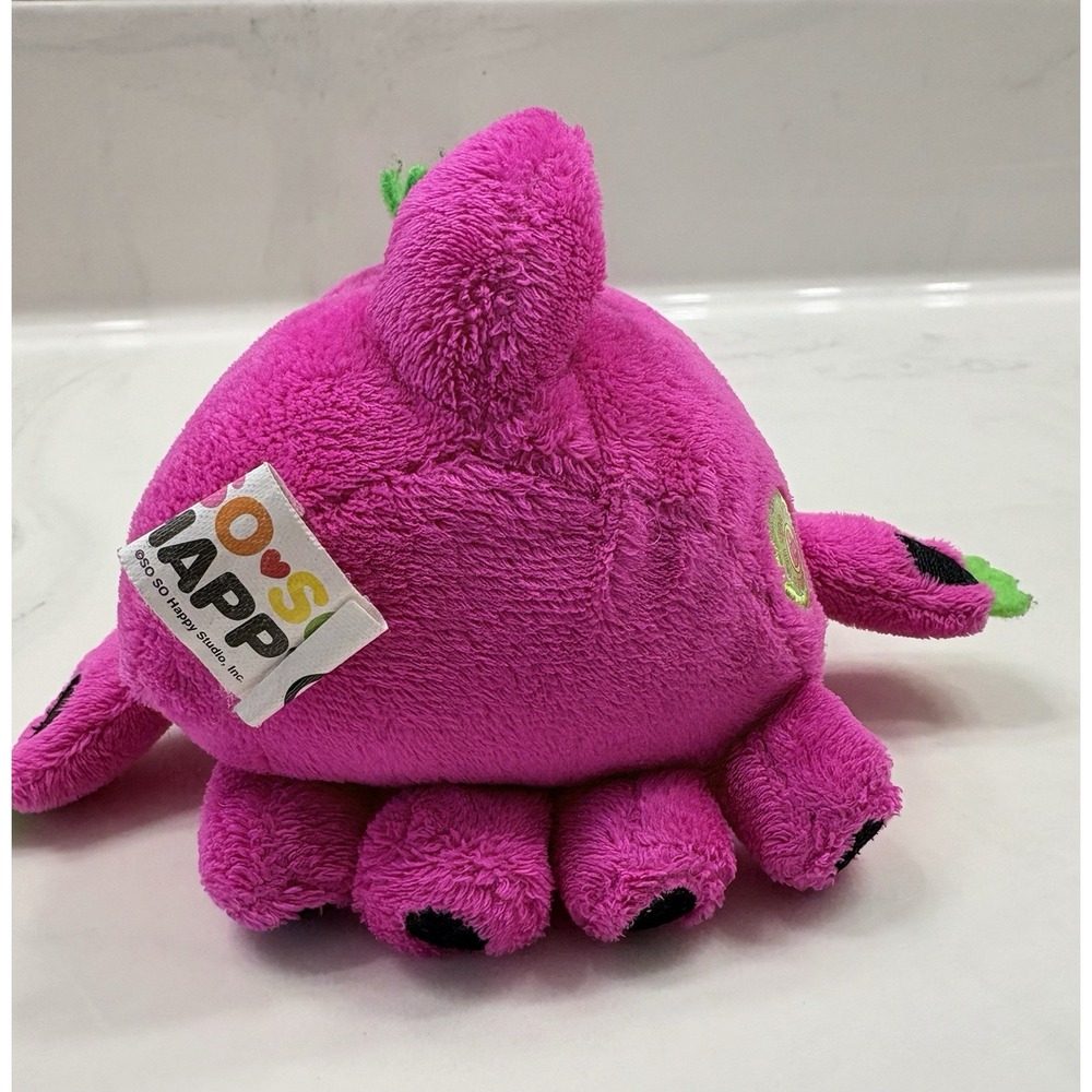 Toynami So So Happy Taco Deluxe Plush Pink 5" Small Beanie Stuffed‎ Animal Mini - Picture 4 of 7